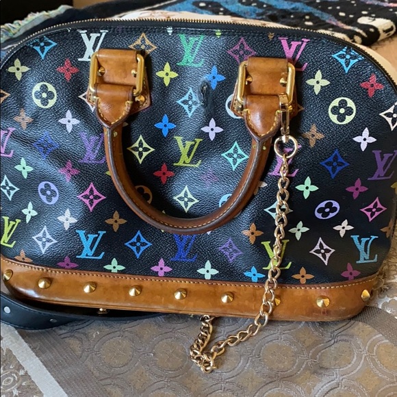 rainbow louis vuitton bolsa black